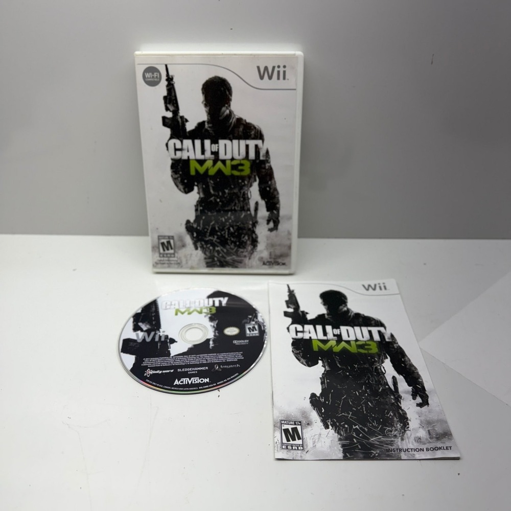 Call of Duty Modern Warfare 3 Nintendo Wii Game MW3 FPS Co-Op 2011 RVL-SM8E